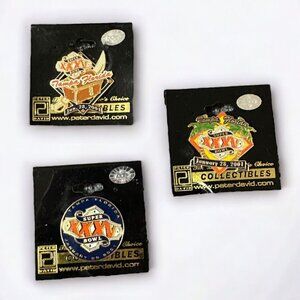 Super Bowl XXXV Tampa Florida Peter David Collectible Pins Set Of 3 January 28 2